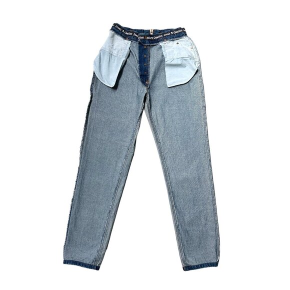 90s Vintage Gaultier Jeans Modson Highwaisted Back Zipper Avant-Garde Edgy. - Picture 11 of 13